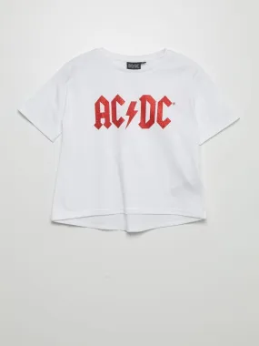 Camiseta de manga corta 'ACDC' - BLANCO