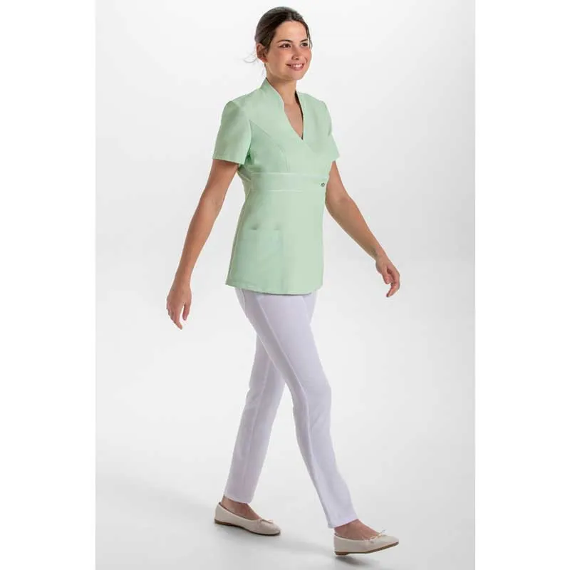 CHAQUETA VERDE MANZANA PEKíN DE MICROFIBRA CON VIVOS DE RASO  DYNEKE