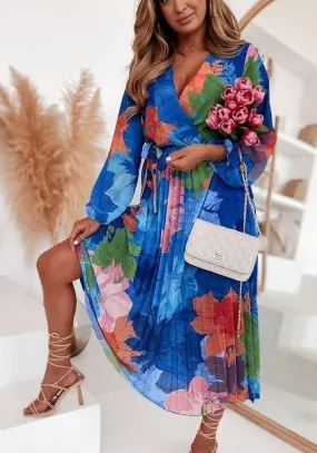 Vestido Largo de Lujo para Dama - 22158 - Azul